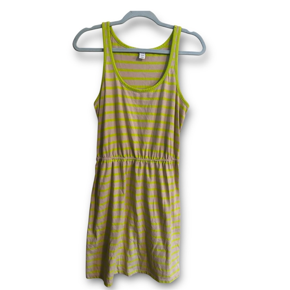 Old Navy Striped Lime and Gray Dress